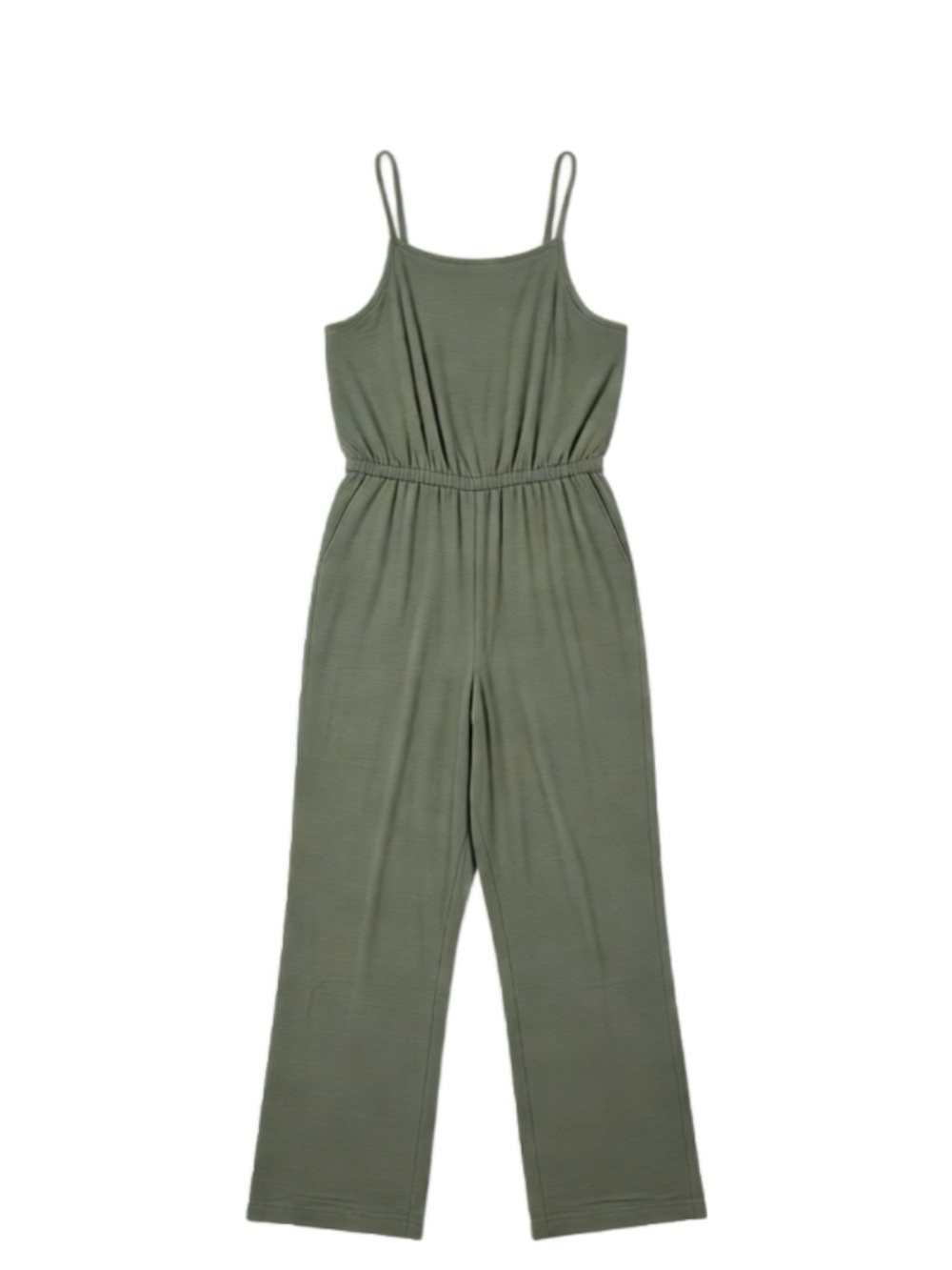 Old Navy Olive Spaghetti-Strap Wide Leg Jumpsuit